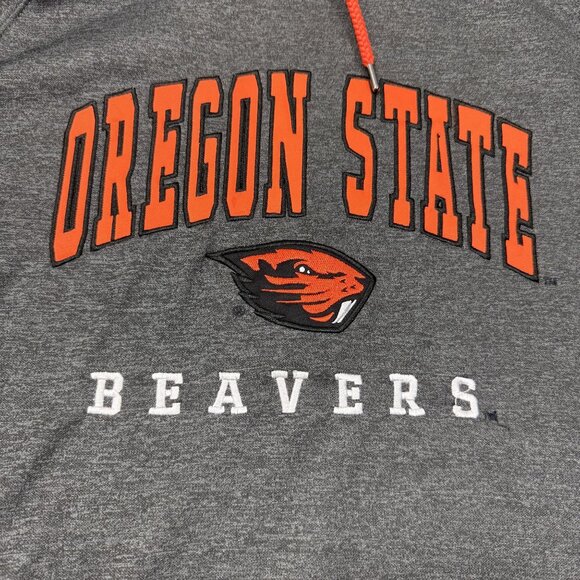 Oregon State Beavers Hoodie Mens XL Embroidered Logo Grey Orange Athleisure - Picture 2 of 7